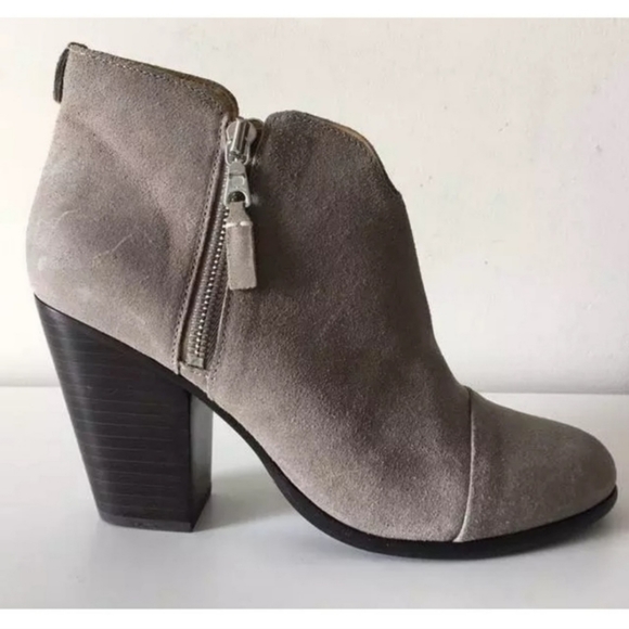 RAG & BONE MARGOT GRAYSUEDE LEATHER ANKLEBOOTIES - Picture 2 of 7